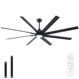 Oversized 84" YUHAO Indoor Outdoor Industrial Ceiling Fan with Light and Remote Control Indoor Outdoor for farmhouse patio. - 1 of 4