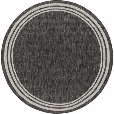 Hauteloom Coonamble Bordered Antrasit Outdoor Rug