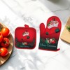 Unique Bargains Oven Mitts and Pot Holder Shoe Christmas Polyester Closed Cell Foam Red - 4 of 4