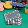 Slickblue European-Style Rectangular Poker Plaques 5-Pack, Non-Denominated, Suited Pattern, 32g, Gray - 3 of 3
