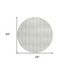 Ivory And Beige Geometric Washable Indoor Outdoor Area Rug - 3 of 4