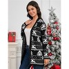KOJOOIN Women's Ugly Christmas Cardigans Button Down Open Front Knit Pullover Long Sleeve Cardigan Sweaters - 2 of 4