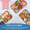 LunaLulinlk 3 Pack Snack Box Containers - 1300ml Snack Box Containers, 5 Compartment Lunch Box with 3 Sauce Containers (Dark) - 3 of 4