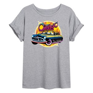Women's - Disney - Classic Doc Hudson Car Show Ready Oversized Graphic T-Shirt - 1 of 4
