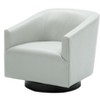 PAGED Fabric Accent Chair with Solid Wood Base, 360° Swivel Lounge Chair for Living Room, Bedroom, Study, Navy Blue - 4 of 4