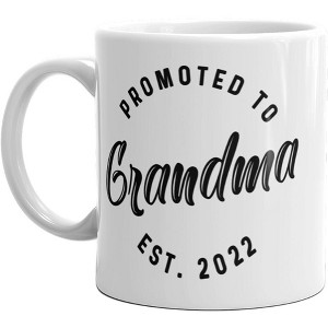 Crazy Dog T-Shirts Promoted To Grandma 2022 Mug Funny Family Baby Announcement Coffee Cup-11oz - 1 of 4