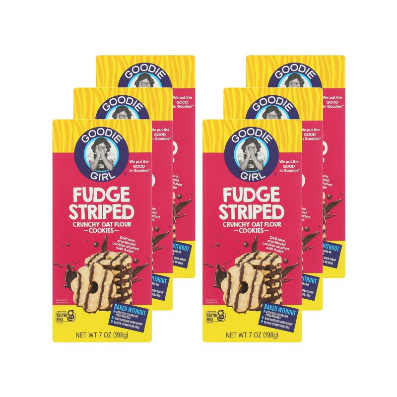 Goodie Girl Fudge Striped Crunchy Oat Flour Cookies - Case of 6/7 oz, 1 of 6