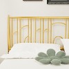 FURNIinspire Beds Queen Bed Frame Metal Steel Platform Bed with Classic Iron-Art Headboard for Home Hotel Furniture, Gold, 82.99"*62.91"*44.06" - 2 of 4