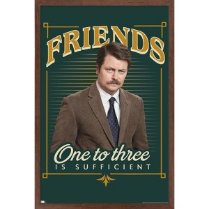 Trends International Parks and Recreation - Ron Swanson Friends Framed Wall Poster Prints - 1 of 4