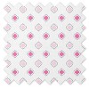 Bacati - Moroccan Tiles Pink/Gray Muslin 4 pc set of Bibs & Burp Cloths Set - 4 of 4