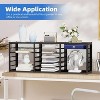Simple Trending 19 Tier Desk File Organizer, Long Paper Letter Tray Organizer with 18 Mesh Sliding Trays for Office, DIY-able, Black - 3 of 4