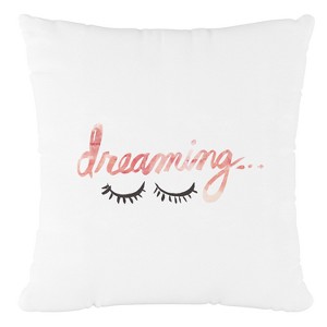 Pink Dreaming Throw Pillow - Skyline Furniture: Soft Linen & Cotton, Zipper Closure, Indoor Use - 1 of 4