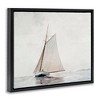 Stupell Industries Sailboat Foggy Weather Clouds Ocean Waves Crashing Black Floater Framed Canvas Wall Art - 3 of 4