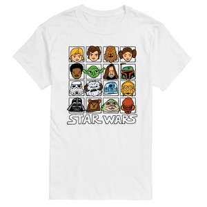 Men's - Star Wars - Yoda and Friends Face Grid Short Sleeve Graphic T-Shirt - 1 of 4