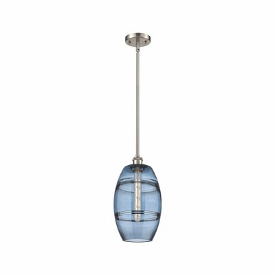 Vaz - 1 Light Stem Hung Mini Pendant In Industrial Style-9.88 Inches Tall and 8 Inches Wide