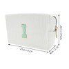 Unique Bargains Portable Corduroy Rectangular Letter Makeup Bag White 1 Pc - 2 of 4