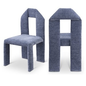 Meridian Furniture,Bennett Chenille Fabric Dining Chair, Set of 2 - 1 of 4