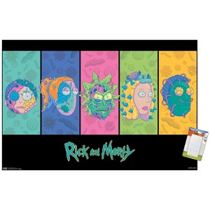 Trends International Rick And Morty - Faces Unframed Wall Poster Prints - 1 of 4