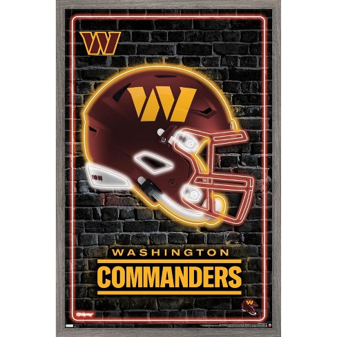 Trends International Nfl Washington Commanders - Neon Helmet 23 Framed Wall  Poster Prints Barnwood Framed Version 14.725 X 22.375 : Target