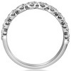 Pompeii3 1/2ct Diamond Ring Vintage Beaded Womens Wedding Band Antique 14k WG - 2 of 4