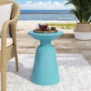 Maggift Patio End Tables Accent Side End Table for Outdoor and Indoor, Garden, Backyard Use, Special Design, Green, 15"*15"*20.75" - 3 of 4