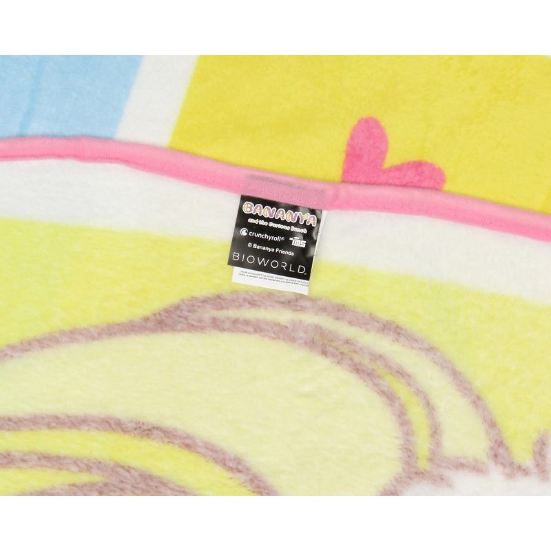 Bananya Blanket Bananya And The Curious Bunch Soft Plush Throw Blanket 45" x 60" Multicoloured, 2 of 5