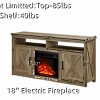 Farmhouse TV Stand, TV Stand Fireplace, TV Stand For 65 Inch TV, With Open Shelves And Closed Cabinets-Cuddlewood - 4 of 4