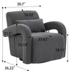 LOVMOR Cozy Teddy Fabric Armchair - Modern Sturdy Lounge Chair with Curved Arms and Thick Cushioning for Plush Comfort - 4 of 4