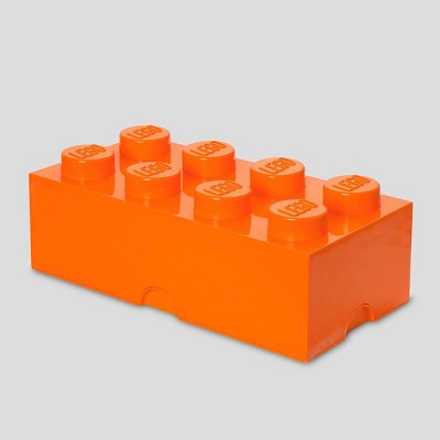 Lego Storage Brick 8 Bright Orange