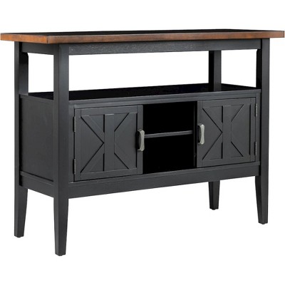 New Classic Furniture, Potomac Server-Brown/Black