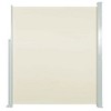 Side Awning Cream 100% polyester fabric with PU coating, Steel frame vidaXL - 2 of 4