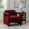 Linon Landon Accent Chair Berry Velvet - 2 of 4