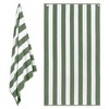 White Classic 100% Cotton Cabana Striped Oversized Beach Towels - 4 of 4