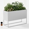 Wooakway 18"H*36"W*18"D Metal Planter Box with Drainage Holes Garden Bed for Garden Yard Balcony Planter Pot Plants Vegetables - 3 of 4