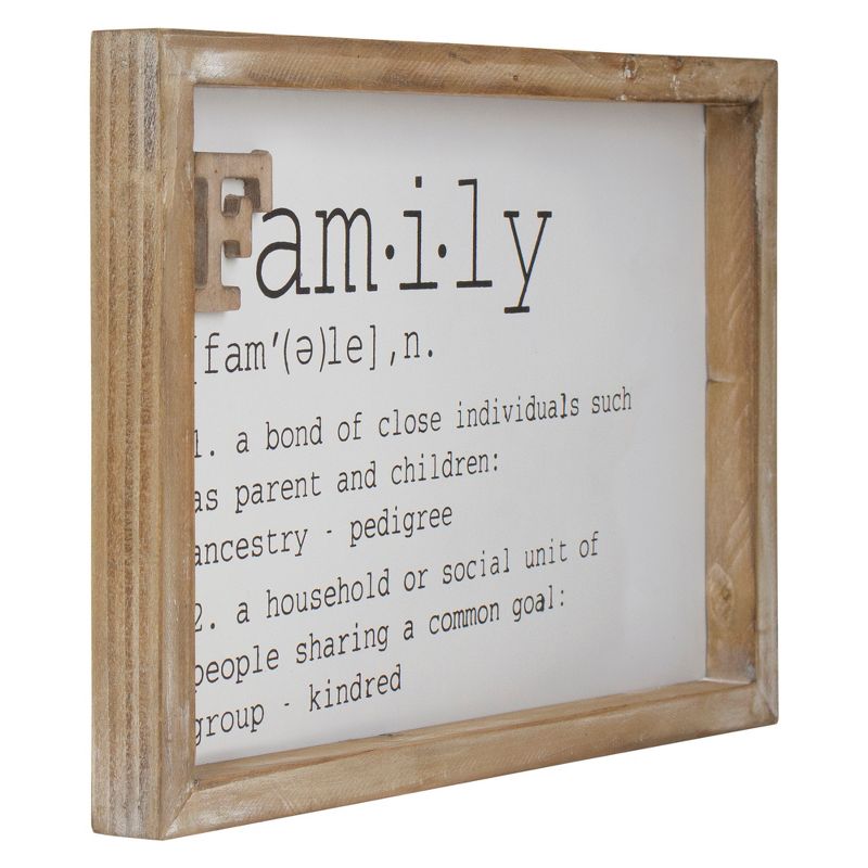 Northlight 12.5" Wooden Framed Definition of "Family" Plaque Wall Decor, 4 of 7