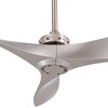 60" Minka Aire Modern Industrial Indoor Ceiling Fan with Remote Control Brushed Nickel Silver for Living Room Kitchen Bedroom Home - 3 of 4