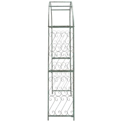 Antique Green Iron Garden Trellis Arch Arbor