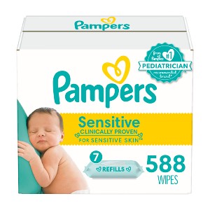 Pampers Sensitive Baby Wipes (Select Count) - 1 of 4