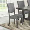 Simple Relax Set of 2 Upholstered Fabric Dining Chairs in Grey - 2 of 4