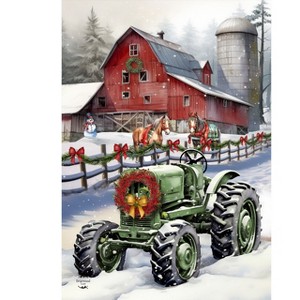 Briarwood Lane Winter House Flag 40x28 For Outdoor Farm Christmas For Christmas House Flag - 1 of 4