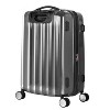 Olympia USA Titan Expandable Hardside Checked Carry On Spinner Suitcase - Black - 2 of 4