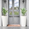 Naysaye Planters 2PCS Tall Indoor and Outdoor Planter Pot Large Flower Cone Striped Plastic Flower Pot for Home Garden Patio, Black, 13"*13"*23.6" - 4 of 4