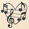 Collections Etc Detailed Musical Heart Metal Hanging Wall Art Black - 2 of 2