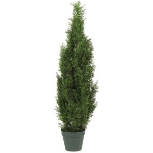 4ft Silk Tree - Indoor Outdoor Decorative Tree, Realistic Artificial Pine Tree, Elegant Home Decor, 20" x 20" x 48" - 1 of 4