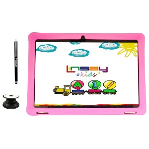 LINSAY 10.1" Kids 64GB Storage New Android 14 with Kids Defender Case - 1 of 1