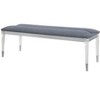 TiramisuBest Gray Acacia Wood Dining Bench, 60" Industrial Entryway Bench with Metal Legs, Rustic Farmhouse Table Seating, Water Resistant - 2 of 4