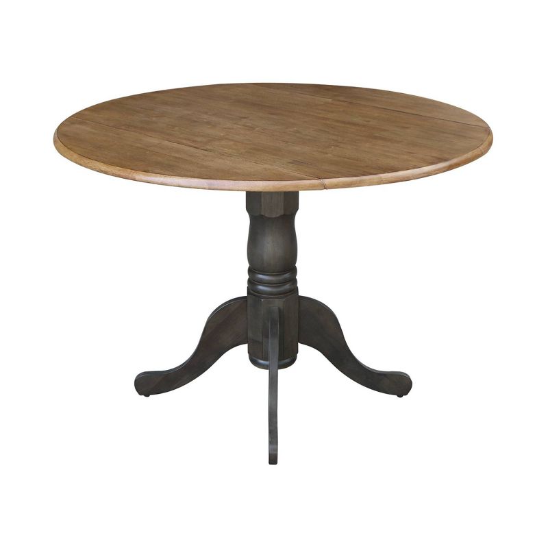 42" Mason Round Dual Drop Leaf Dining Table - International Concepts, 4 of 18