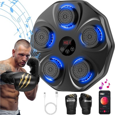 Music Boxing Machine, Interactive Punching Trainer with Boxing Gloves
