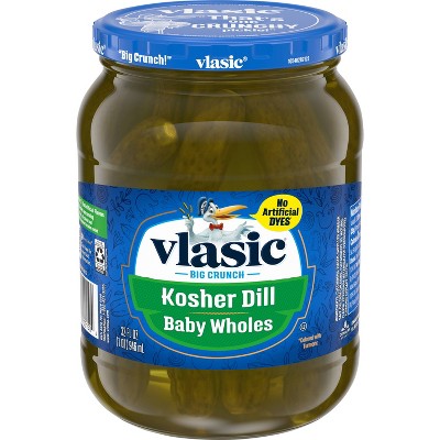 Vlasic Baby Whole Kosher Dill Pickles - 32 fl oz