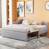 Twin to King Size Daybed, Upholstered Platform Bed Frame with Twin Trundle Bed -ModernLuxe - 2 of 4